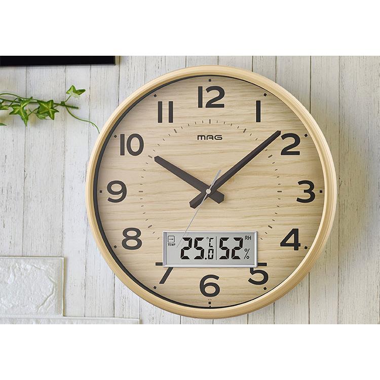 電波掛時計 MAG ゴーフル 掛け時計 リビング 電波時計 湿度計 おしゃれ オシャレ 壁掛け時計 寝室 子ども部屋 クロック 壁掛け クリスマス ギフト プレゼント |  | 06