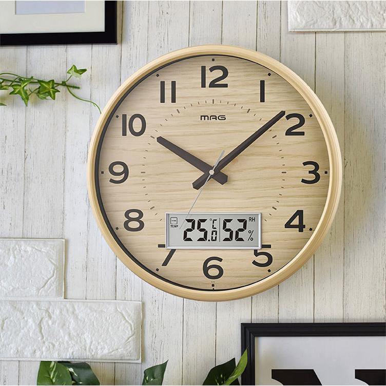 電波掛時計 MAG ゴーフル 掛け時計 リビング 電波時計 湿度計 おしゃれ オシャレ 壁掛け時計 寝室 子ども部屋 クロック 壁掛け クリスマス ギフト プレゼント |  | 08