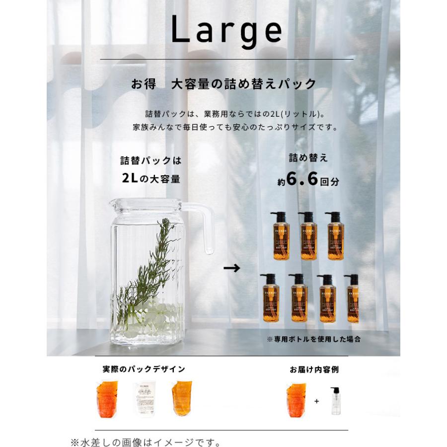 ヘアケアセット シャンプー コンディショナー ボディソープ ハジマリ ボタニカル 2L 専用容器300ml付 大容量 2l 詰替え用 ディスペンサー付き | ブランド登録なし | 06