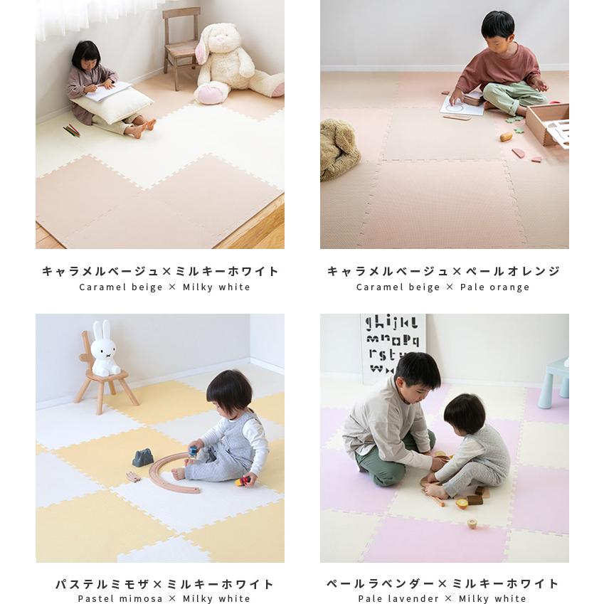 ジョイントマット 大判 2畳 8枚 おしゃれ 赤ちゃん 60cm 北欧 掃除 プレイマット フロアマット パズルマット ベビー キッズ グレー 床 ベビーマット 床暖 | ブランド登録なし | 18