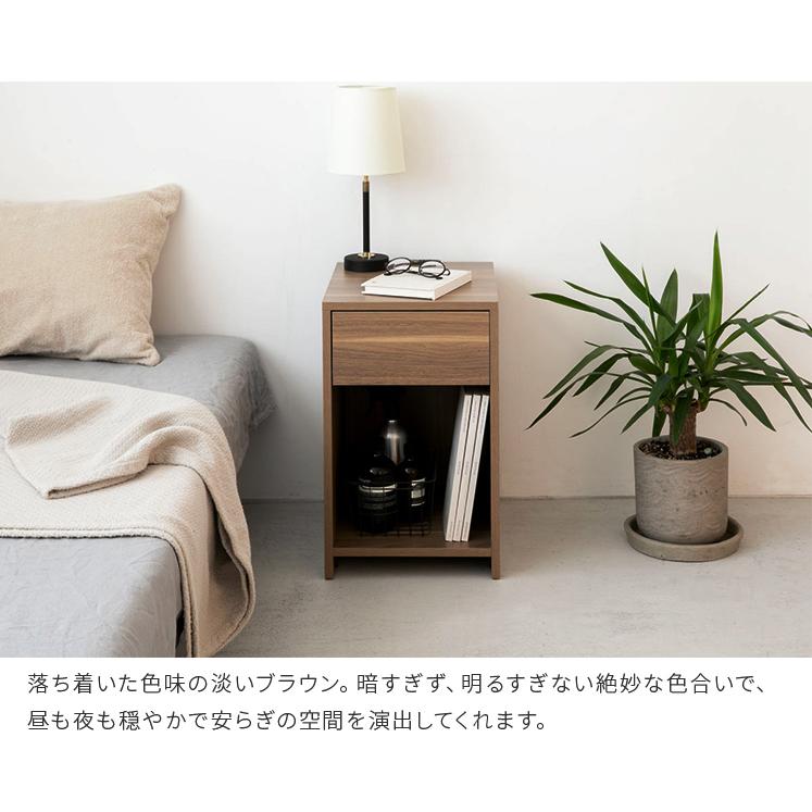 ナイトテーブル 幅32cm コンセント付き サイドテーブル 引出し付き スリム コンパクト ベッドサイド ソファサイド 寝室 ソファテーブル ナイトチェスト おしゃれ | ブランド登録なし | 17