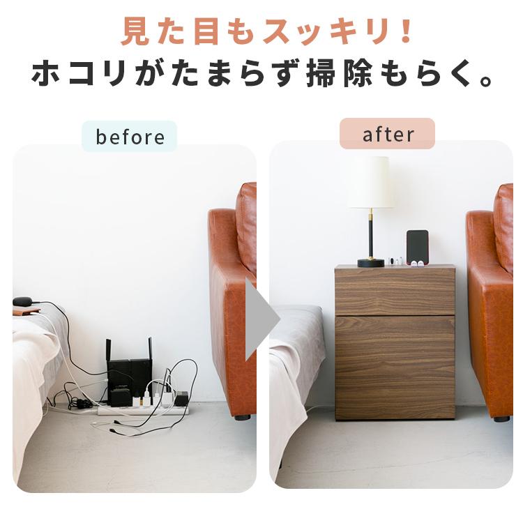 収納ボックス 電源タップ おしゃれ キッチン 収納 隙間収納 収納棚 カウンター下収納 ルーター ケーブルボックス wifi 収納家具 コード収納 キャスター付き | ブランド登録なし | 02