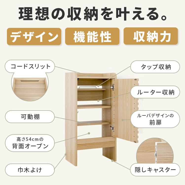 本棚 収納ボックス キャビネット 隙間収納 ロボット掃除機 ケーブルボックス ルンバ 収納家具 ルーター収納 電話台 自動ゴミ収集機付き機種対応 キャスター付き |  | 05