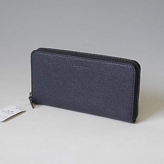 Coach Mens コーチ メンズライン Accdn Crsgrn Lthr ラウンドジップ長財布 ミッドナイトネイビー Coach 032 Clomani 通販 Yahoo ショッピング