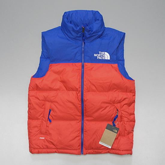 THE NORTH FACE ノースフェイス 1996RETRO NUPTSE VEST ヌプシ ダウンベスト ブルー/レッド 北米企画