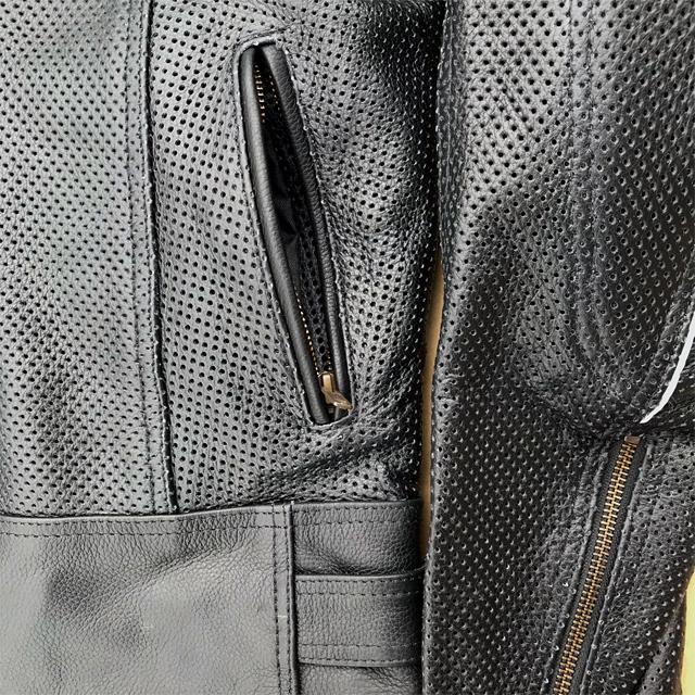 パンチングレザージャケット GHOST RIDER 牛革 本革 バイク用 パンチングレザージャケット GHOST RIDER 牛革 本革 バイク用