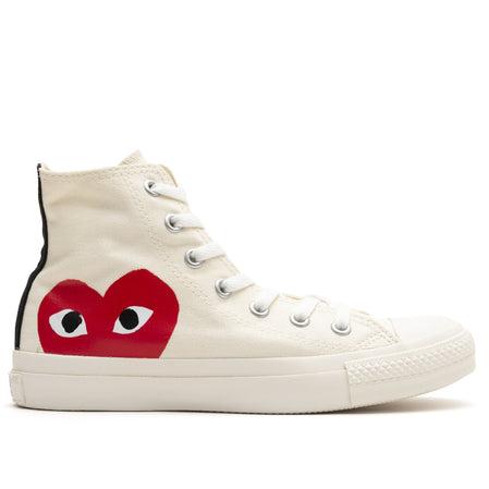 プレイ コム デ ギャルソン×コンバース　 ハイカットスニーカー PLAY COMME des GARCONS × Converse (White/Black) AZ-K113-001｜cloplagro｜02