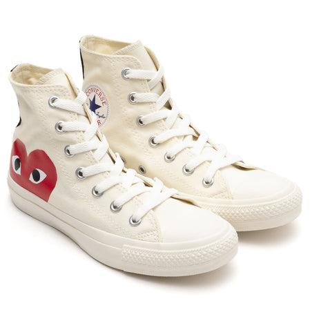 プレイ コム デ ギャルソン×コンバース　 ハイカットスニーカー PLAY COMME des GARCONS × Converse (White/Black) AZ-K113-001｜cloplagro｜04