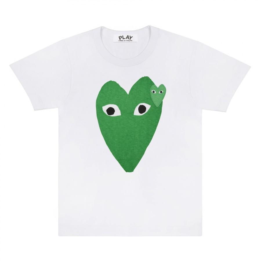 プレイ コム デ ギャルソン Tシャツ PLAY COMME des GARCONS　緑ビッグハート 白 :AZ-T060-051:CLOPLAGRO  - 通販 - Yahoo!ショッピング