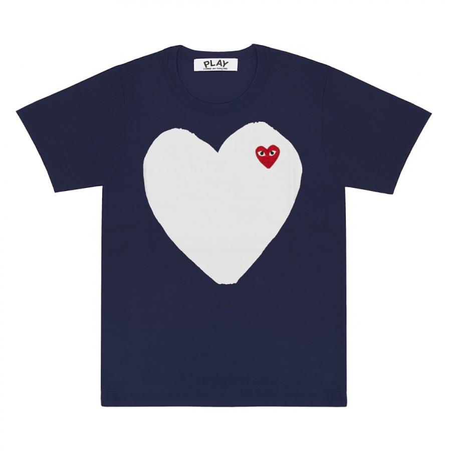 プレイ コム デ ギャルソン Tシャツ Play Comme Des Garcons ホワイトビックハート ネイビー Az T184 051 Cloplagro 通販 Yahoo ショッピング