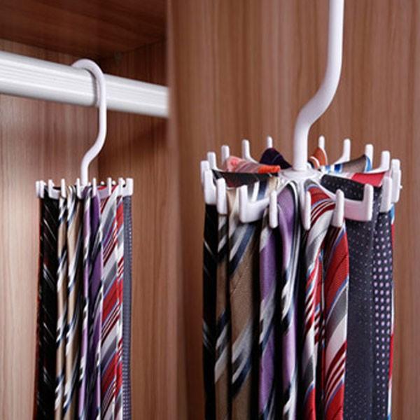 爆買] ネクタイハンガー ネクタイ ハンガー 回転 20本 滑り止め バッグ