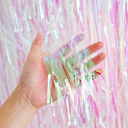 タッセルカーテン 2個セット 100*200cm レーザー 華やかな金属感 キラキラ パーティー用カーテン 結婚式 誕生日 パーティー飾り ...|clorets|07