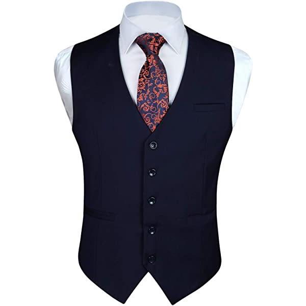 ベスト メンズ スーツベスト 結婚式 ビジネス チョッキ ジレ おしゃれ Vネック 尾錠付き スリムフィット フォーマル 紳士 お得セット