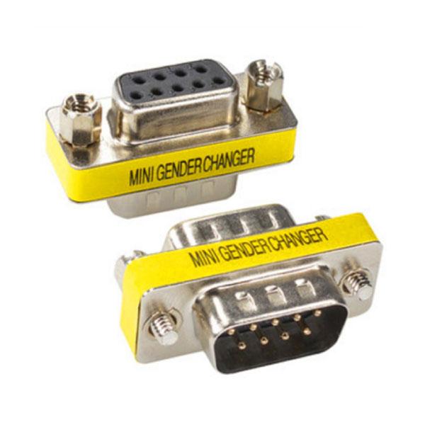 DB9 オスメス 9ピン 2個セット 小型 コネクタ 変換 アダプター MINI GENDER CHANGER RS232 2qska