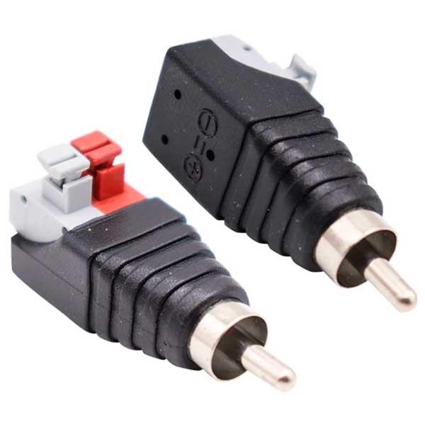 Pioneer コンポ 2スピーカー RCA端子付き 爆買] 【RCAオス 2個パック】 スピーカーフォノ PHONO端子 ストリップ