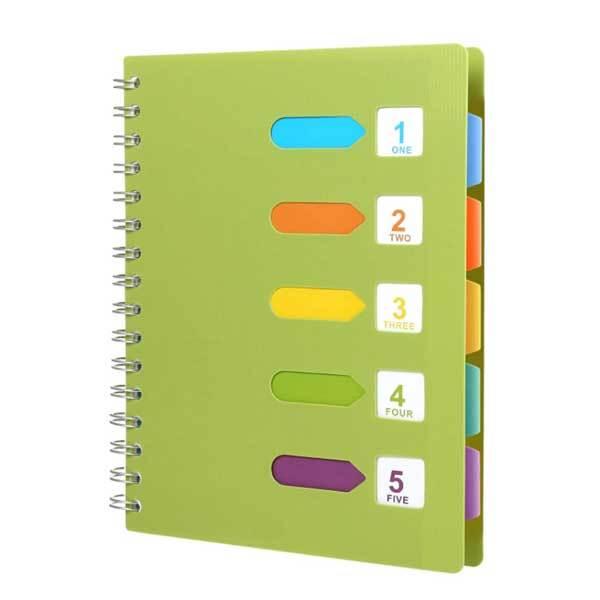 カラーリングノート 176ページ リングノート＜A5＞ カラー ドット方眼 グレー(15330006)｜ミドリ