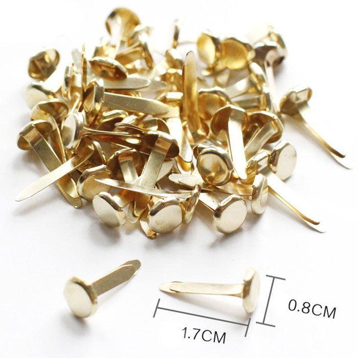 割りピン 200本セット 留め具 画鋲 割鋲 8mm x 17mm 金銀 DIY