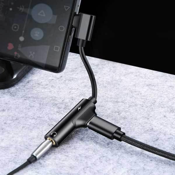 タイプC 3.5mm イヤホン 2in1 急速充電 イヤホン 変換ケーブル イヤホンジャック 3.5mm 二股接続ケーブル L型プラグ 通話対応 高... |  | 01