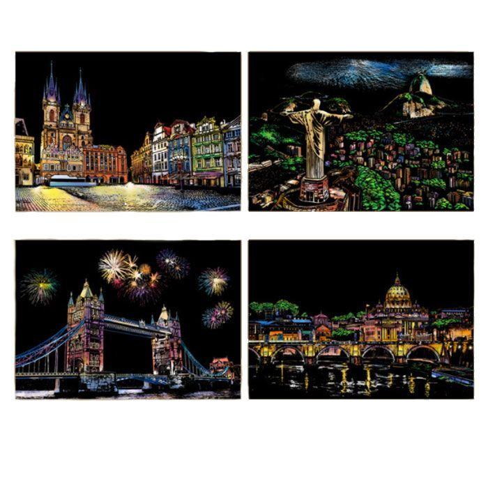 本日限定値下げ8,000円★　スクラッチアート　　NEW YORK　完成品 本日限定値下げ8,000円☆ スクラッチアート NEW YORK 完成品