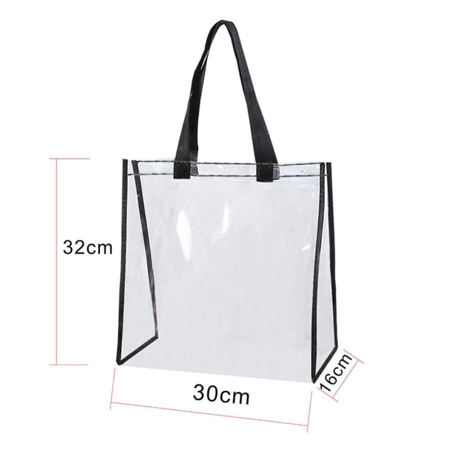 クリア バッグ 収納 ビニールバッグ 透明 トート 大容量 軽量