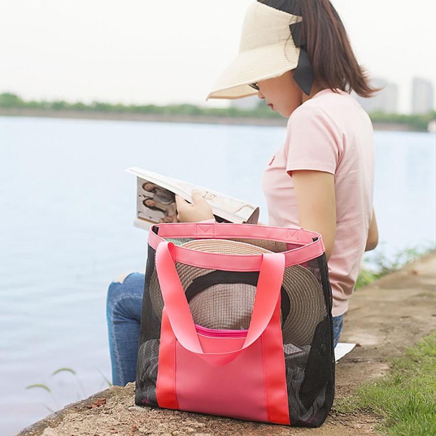 メッシュ バッグ トートバッグ スパバッグ 温泉バック お風呂 プールバッグ 女の子 男の子 キッズ 大人 子供 収納 お砂場 サウナ... |  | 06