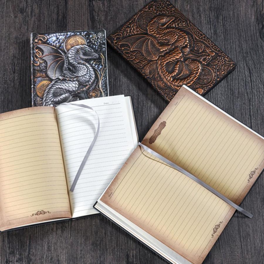 ノート A5 アンティーク 洋書風 日記帳 魔導書 レトロ ハードカバー