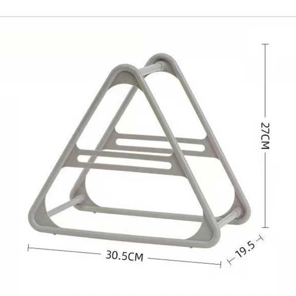 グレー 三角形ハンガーラック ハンガー 収納 アイデア 洗濯 ランドリー収納 ピンチ収納 洗濯バサミ