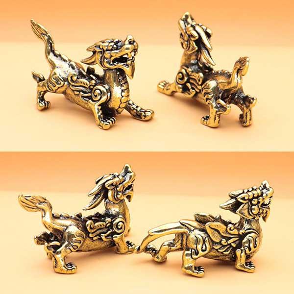 麒麟 オブジェ 2個組 風水 キリン 置物 ペア 四霊獣 風水グッズ
