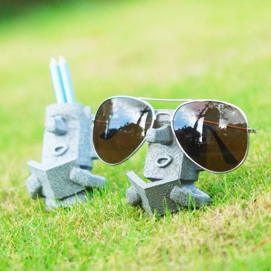 モアイ像 ペン立て メガネスタンド 眼鏡スタンド 玄関 置物 雑貨