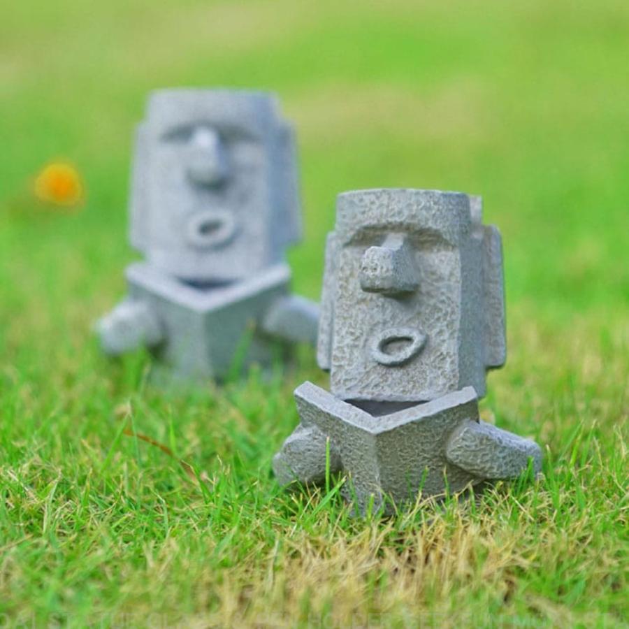 モアイ像 ペン立て メガネスタンド 眼鏡スタンド 玄関 置物 雑貨