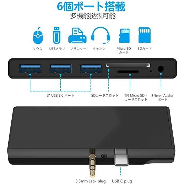 Surface Go Surface Go 2 専用 Usb 3 0 ハブ エルゴノミクス設計 6 In 1 3 5 Mmオーディオ ポート Sd Tf Micro Sd スロット 6mm B086qj8h13 クロレッツ 通販 Yahoo ショッピング