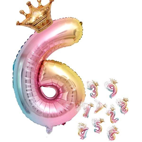 誕生日 バルーン 数字 パーティー 飾り風船 0 9 王冠 デコレーション装飾 32インチ 大きい バルーン 結婚式 記念日 子供 大人兼 Rpsfdw2ezx パーティグッズ Valleymill Com