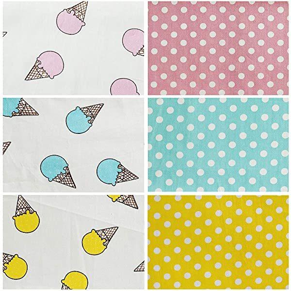 送料無料 カットクロス 6枚 布 棉100 可愛い 手芸 生地 はぎれ 手芸用 パッチワーク 布セット ハンドメイド 46x56cm アイスクリー 6mm B08fssg8ss クロレッツ 通販 Yahoo ショッピング