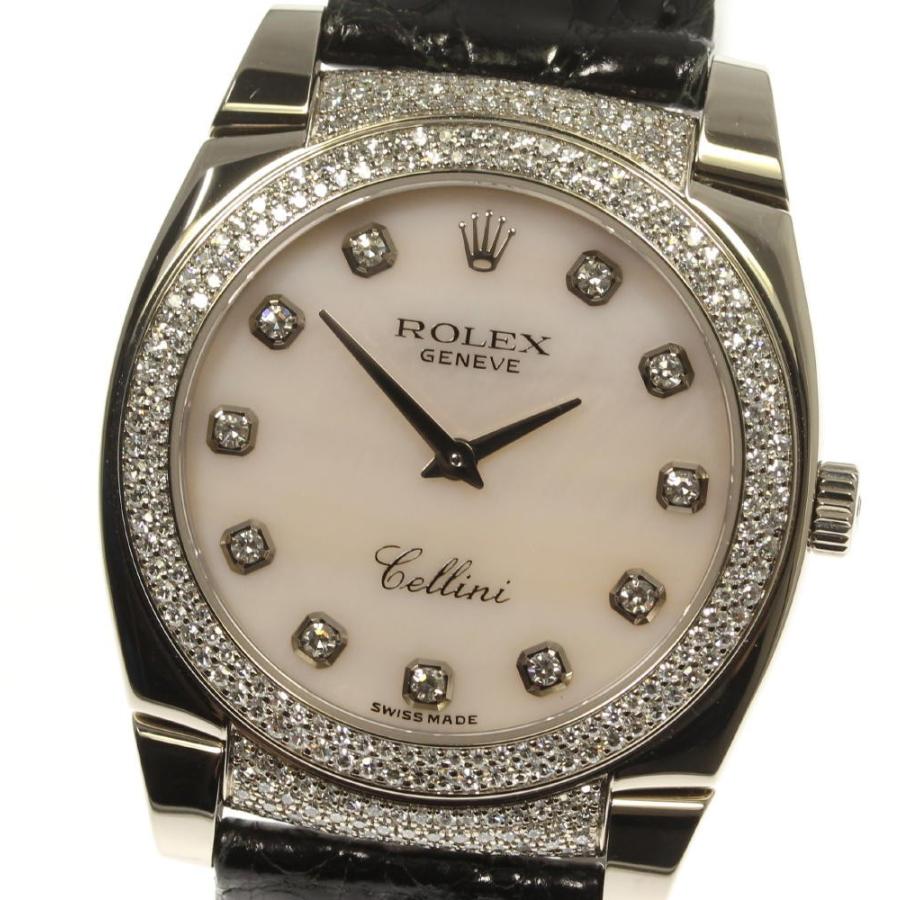 極美品・全純正✨ロレックス K18WG ドレスウォッチ✨カルティエ オメガ ROLEX ロレックス チェリーニ K18WG 金無垢 ドレスウォッチ