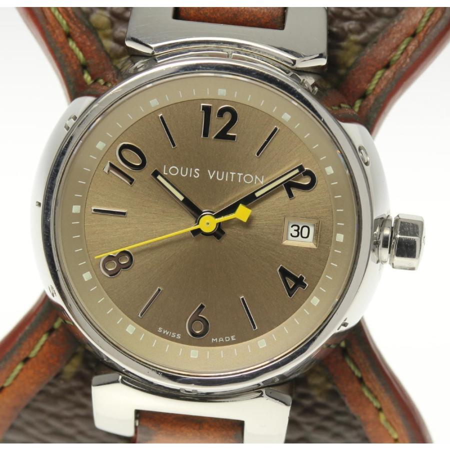 LOUIS VUITTON（ルイ・ヴィトン） 【LOUIS VUITTON】 タンブール Q1212 クォーツ 純正革ベルト レディース ...
