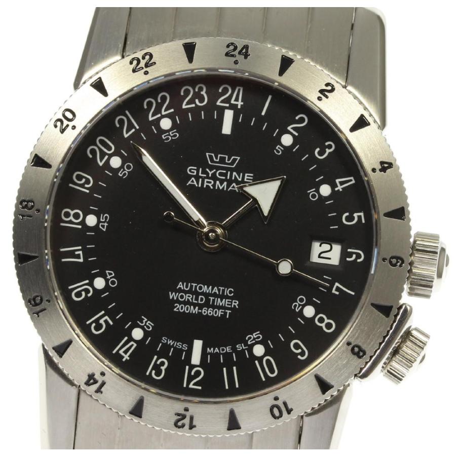美品☆箱・保【GLYCINE】グリシン エアマン ワールドタイマー 3831  