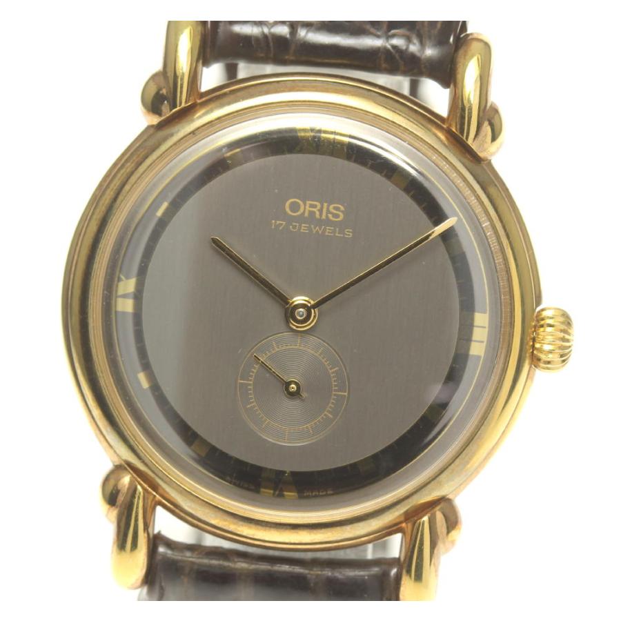 ORIS オリス　自動巻きローマンインデックス腕時計ゴールド　7375 スイス製 ORIS オリス 自動巻きローマンインデックス腕時計ゴールド 7375