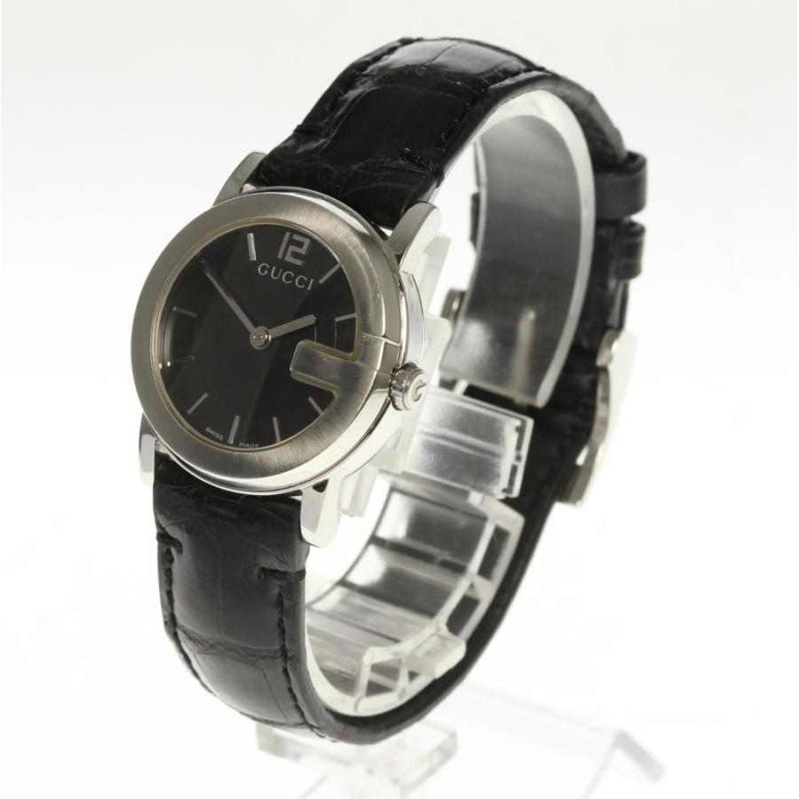 GUCCI グッチ 腕時計 101J ブラック レザーベルト クォーツ GUCCI◇クォーツ腕時計/アナログ/レザー/BLK/BLK/101J 【公式通販】