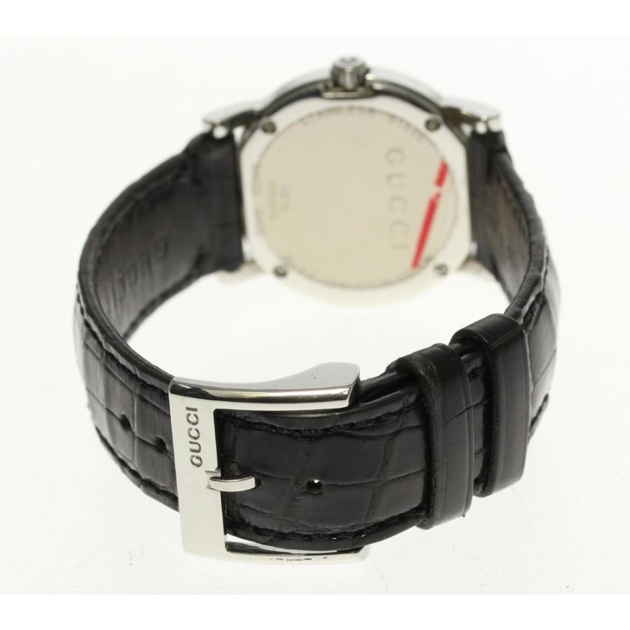 GUCCI グッチ 腕時計 101J ブラック レザーベルト クォーツ GUCCI（グッチ） 【GUCCI】グッチ ラウンド 革ベルト 101L クォーツ