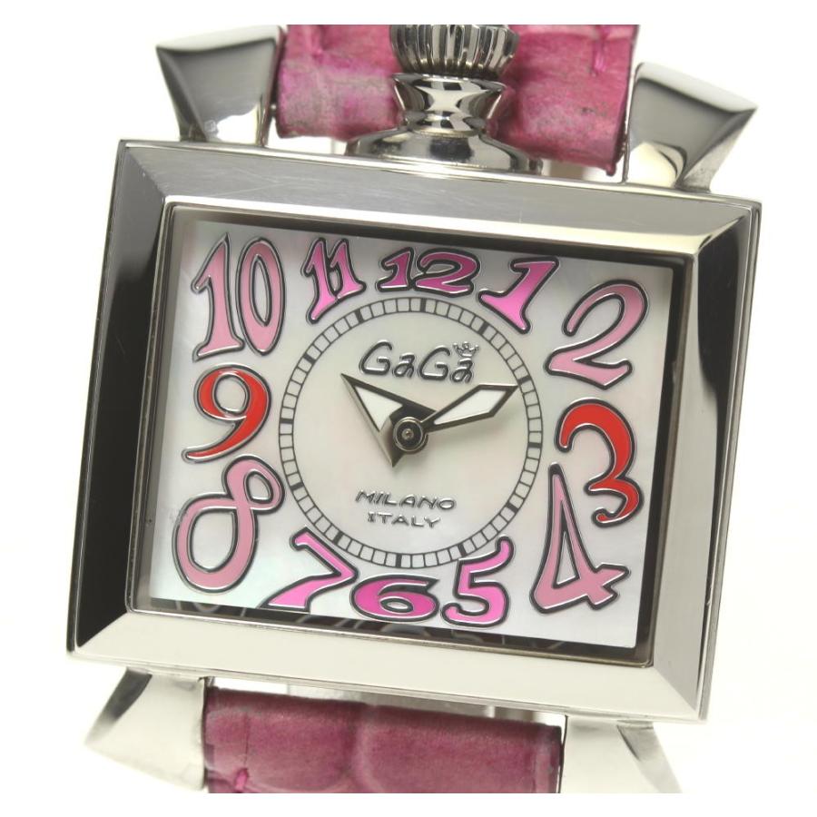 ✨GaGaMILANO✨ガガミラノ✨ホワイト文字盤✨ピンク✨腕時計✨ ガガミラノ ナポレオーネ 6030.6 ピンクシェル文字盤 レディース腕時計