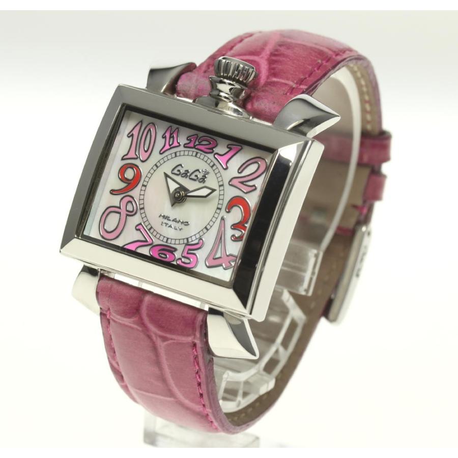 ガガミラノ ナポレオーネ 6030.6 ピンクシェル文字盤 レディース腕時計 ガガミラノ ナポレオーネ 6030.6 ピンクシェル文字盤 レディース