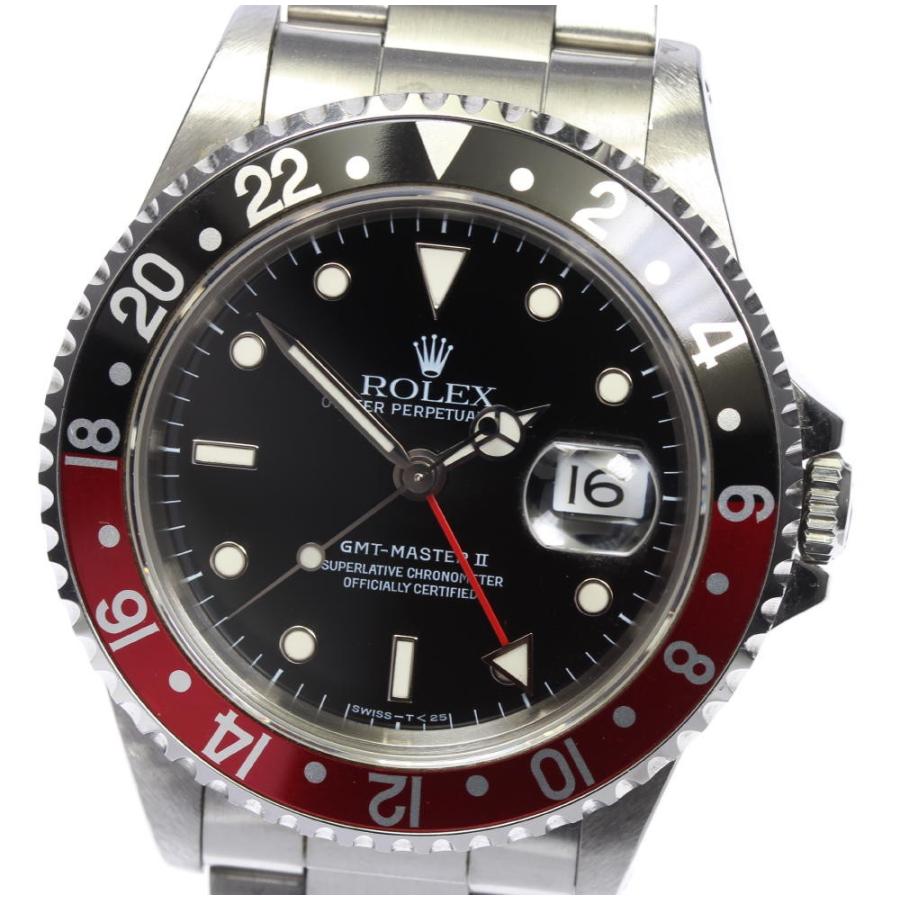 ☆良品【ROLEX】ロレックス GMTマスターII 16710 W番 赤黒ベゼル 自動