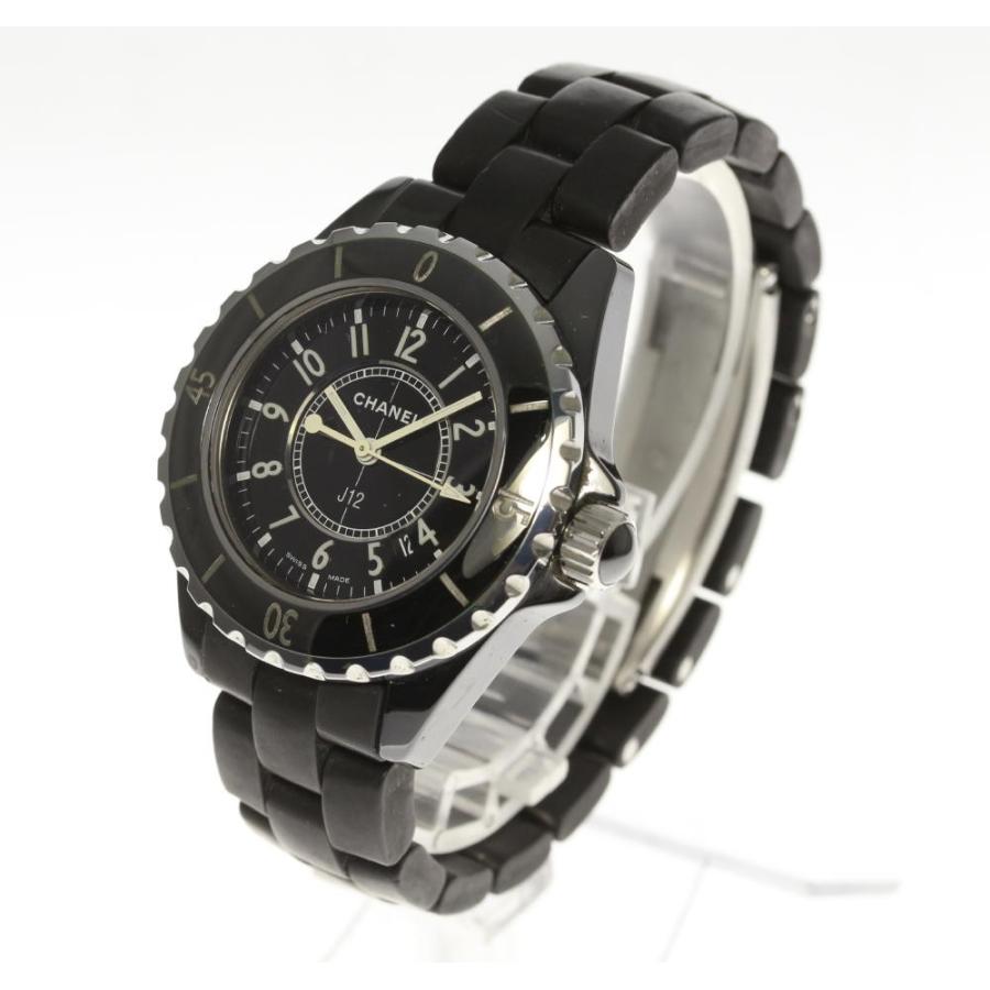 CHANEL】シャネル J12 デイト H0681ラバーベルト クォーツ レディース 