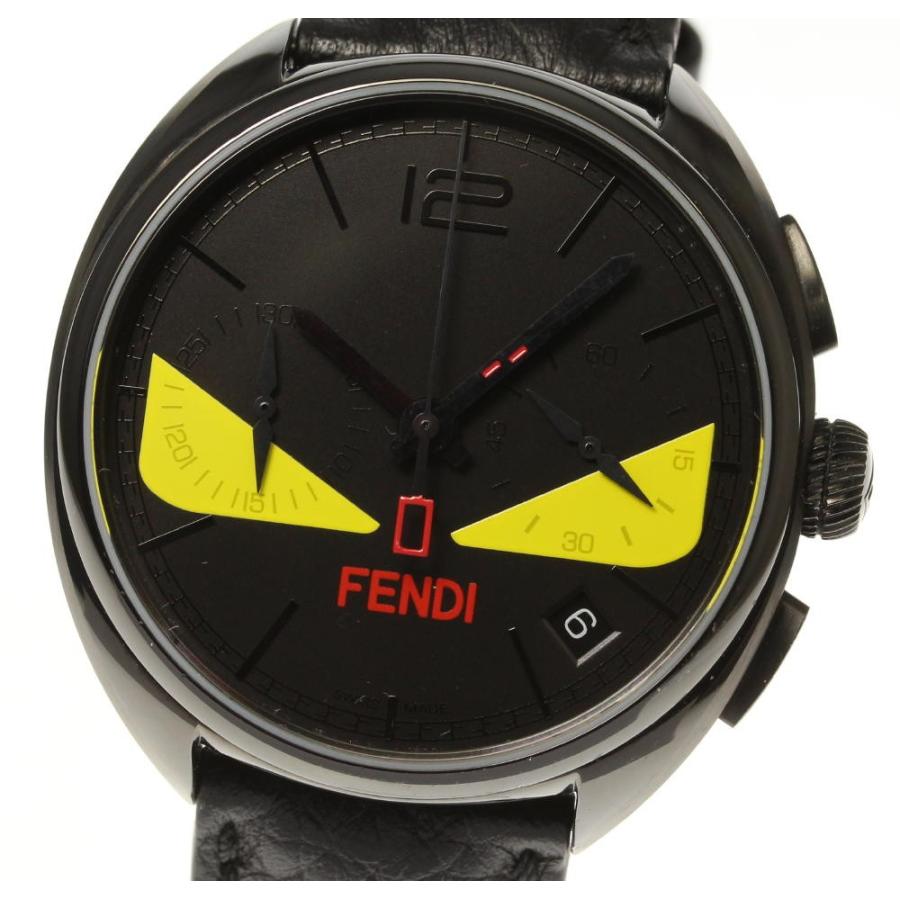 最終決算 モンスター 美品 Fendi フェンディ バグズ メンズ Ev05 クォーツ クロノグラフ 210g メンズ腕時計