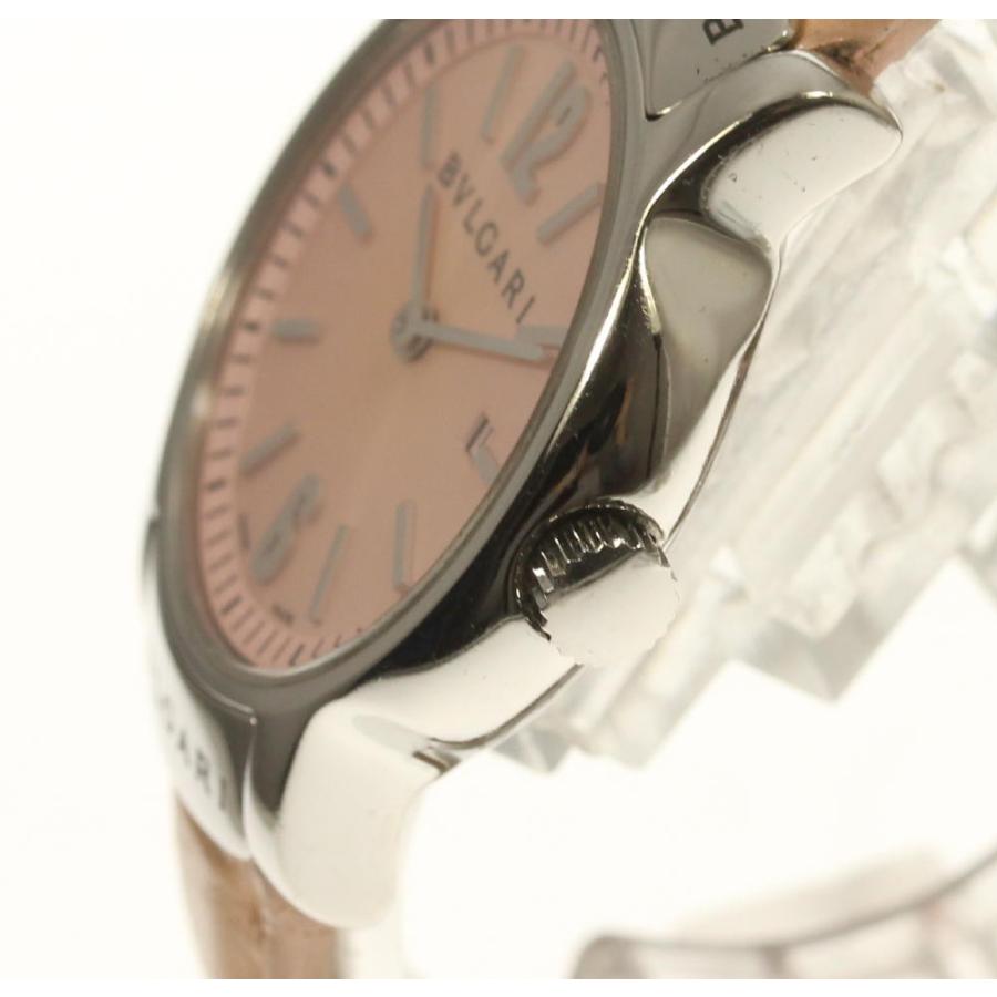 ★美品★BVLGARI ブルガリ ソロテンポ ST29S ピンク BVLGARI ブルガリ ソロテンポ ST29S ピンク文字盤 SS/革