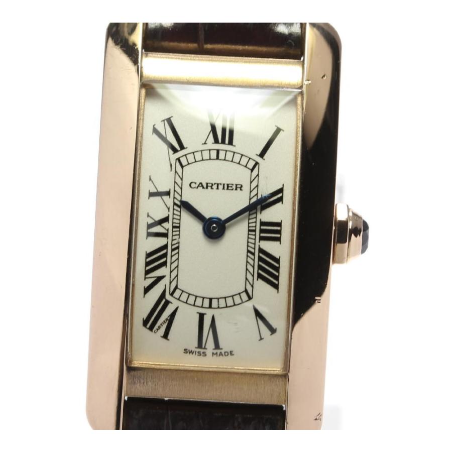 Cartier カルティエ タンクアメリカン Sm K18pg 革ベルト クォーツ レディース Closer Yahoo ショップ 通販 Yahoo ショッピング