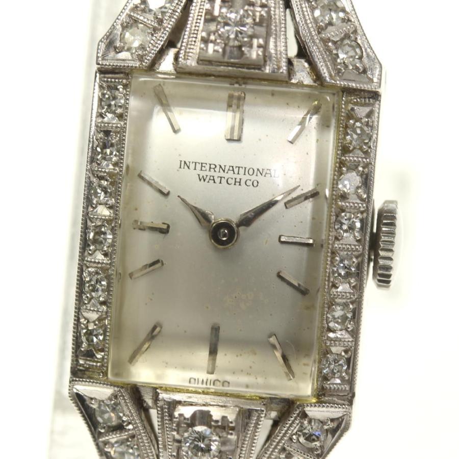 【希少】IWC アンティーク 手巻き腕時計 バックスケルトン　高級 IWC SCHAFFHAUSEN 【IWC】アンティーク プラチナ cal.431 ダイヤ 手