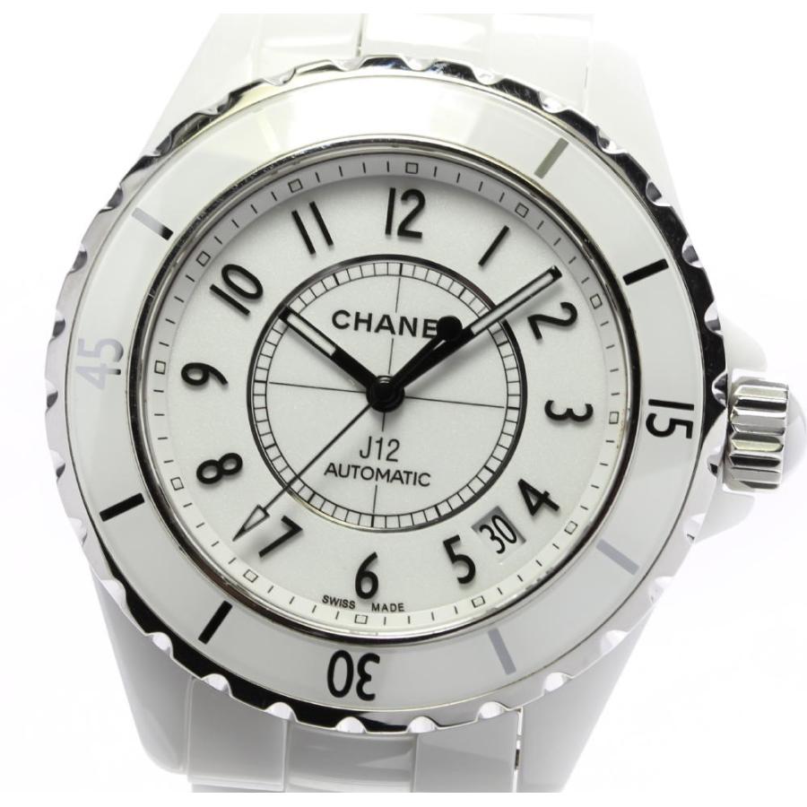 21a W新作 送料無料 メンズ 自動巻き H0970 デイト 白セラミック J12 Chanel シャネル メンズ腕時計