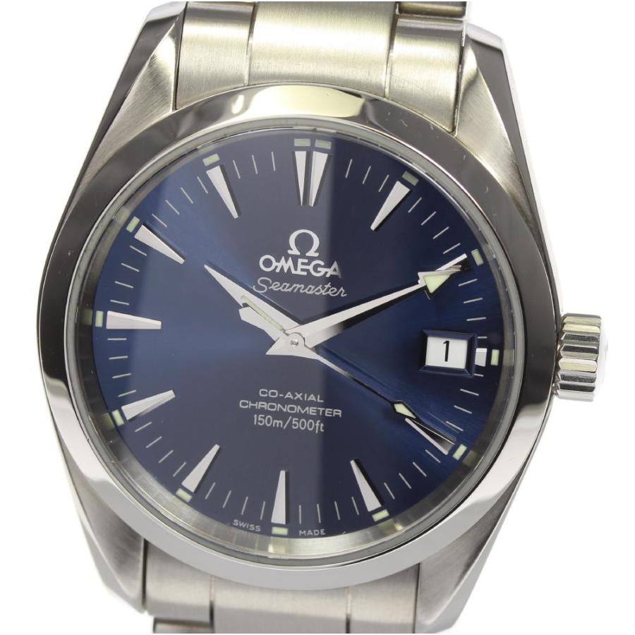 オメガ アクアテラ 自動巻きコーアクシャル 34mm ボーイズ 超美品 黒文字盤 OMEGA（オメガ） ☆美品☆保証書付【OMEGA】オメガ シーマスター