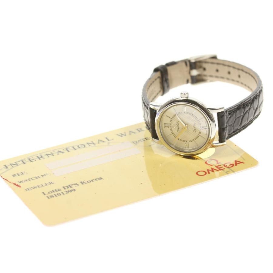 オメガ デビル レディース 純正ベルト 元箱付き オーバル型 クォーツ 美品 OMEGA（オメガ） ☆美品【OMEGA】オメガ デビル クォーツ 革ベルト